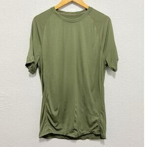 Smartwool Green Base Layer T-Shirt Merino Wool Hiking Outdoors Gorpcore